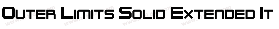 Outer Limits Solid Extended Italic字体转换